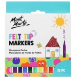Carioca tip marker basic pentru copii Mont Marte, 12 piese /set