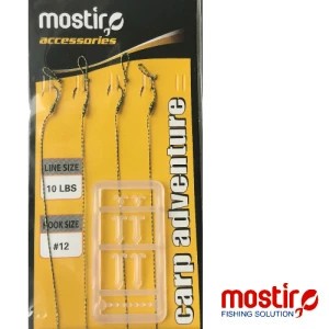 MOSTIRO FEEDER RIG WITH LOOP AT END IN BRAID LINE 10 LBS HOOK NO 10 4 BUC