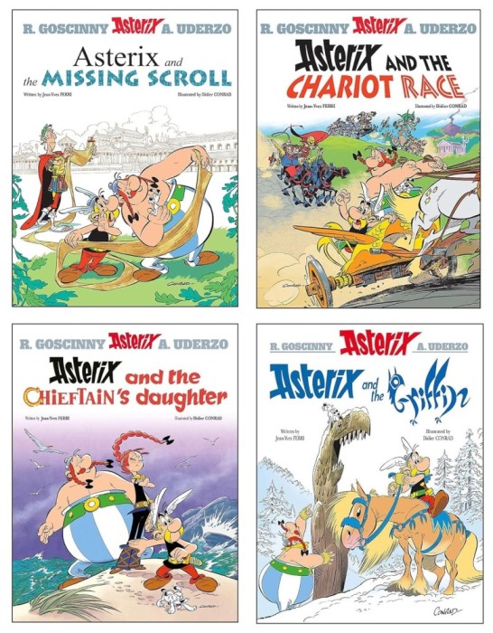 Asterix Series 8 Collection 4 Books Set (Book 36-39) (Asterix And The Missing Scroll, Asterix And The Chariot Race, Asterix And The Chieftain Daughter