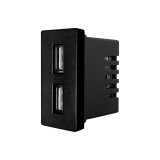 Cumpara ieftin Modul priza USB dublu 2.4A 5V Luxion, negru, pentru rame din sticla