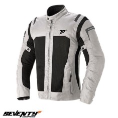 Geaca (jacheta) barbati pentru scuter - motocicleta Touring Seventy vara model SD-JT44 culoare: alb ice/negru Alb ice/negru XXXL