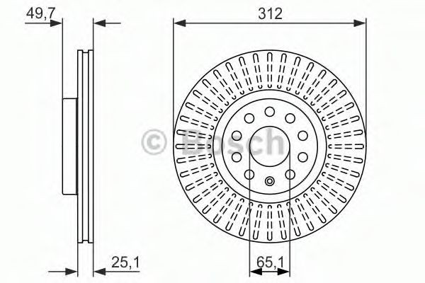 Disc frana VW CADDY ALLTRACK combi (SAB) (2015 - 2016) BOSCH 0 986 479 932