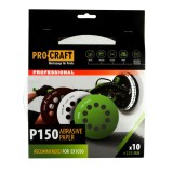 Disc abraziv pentru slefuitor cu excentric KB225.150 (Set 10 buc) Diametru: 225 mm, Granulatie: P150 Innovative ReliableTools
