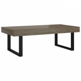 Cumpara ieftin Masuta de cafea, gri si negru, 120x60x40 cm, MDF si fier