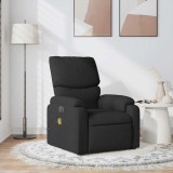 VidaXL Fotoliu de masaj rabatabil, negru, material textil