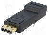 Cablu {{Tip cablu de conectare}}, DisplayPort mufa, HDMI soclu, {{Lungime cablu}}, {{Culoare izola&amp;amp;#355;ie}}, Goobay - 51719 foto
