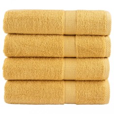 vidaXL Prosoape de m&acirc;ini premium SOLUND 4 buc auriu 50x100cm 600gsm
