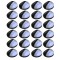 Lămpi solare de exterior, 24 buc., negru, rotund, LED