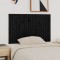 vidaXL Tăblie de pat pentru perete, negru, 140x3x90 cm, lemn masiv pin 824922