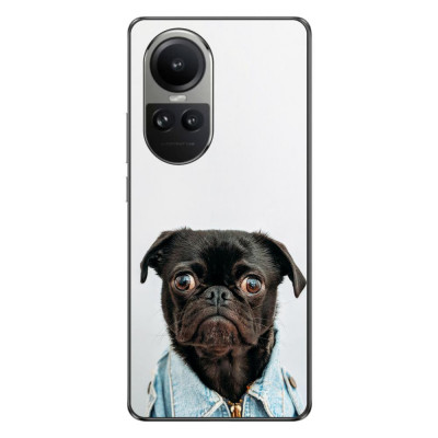 Husa compatibila cu Oppo Reno10 5G Silicon Gel Tpu Model Pug Fashion foto