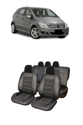 Set huse scaune piele alcantara Mercedes-Benz Clasa B (W245) 2005-2011 foto