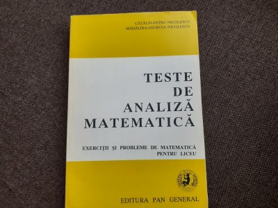 ANALIZA MATEMATICA EXERCITII SI PROBLEME CATALIN PETRU NICOLESCU foto