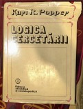 Karl R. Popper - Logica cercetarii