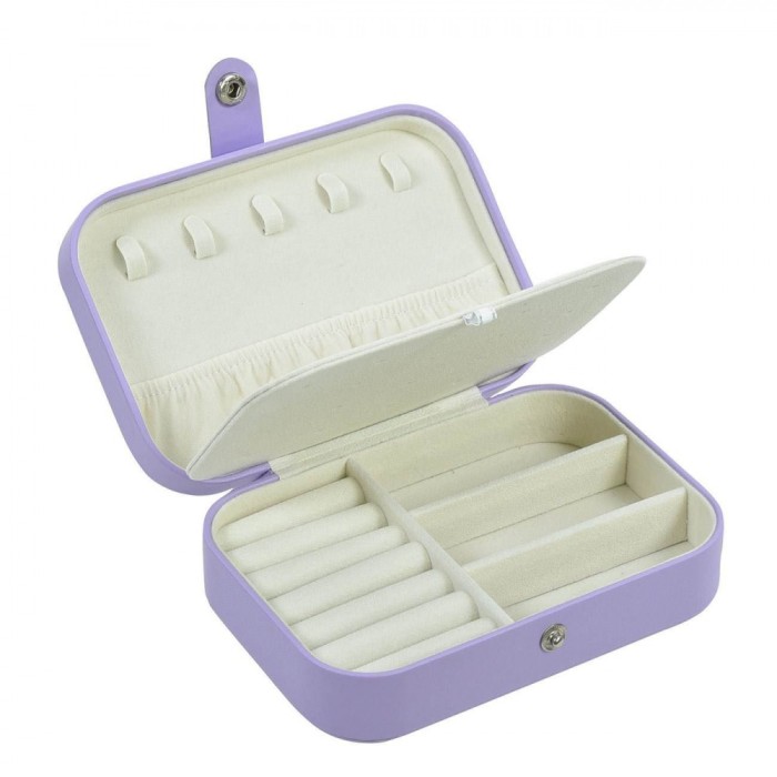 Cutie Organizator Bijuterii, Model, Culoare Lila, Dimensiuni 16x11.5x5.5 cm