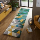 Cumpara ieftin Covor traversă Prism Verde/Multicolor 60X230 cm, Flair Rugs