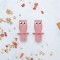 Set Tacamuri din silicon, AppeKids, OWL - Old Rose