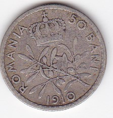 Romania 50 bani 1910