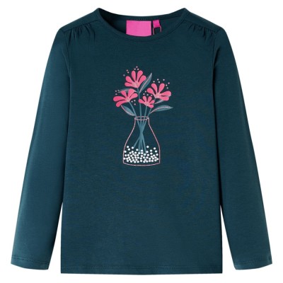 Tricou de copii cu m&amp;acirc;neci lungi, verde &amp;icirc;nchis, 92 13979 foto