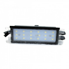 Set 2 Lampi numar LED Dacia/Renault, 3W, 12V, 350 lm, canbus