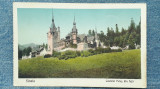 46 - Sinaia Castelul Peles din fata / carte postala, Circulata, Fotografie