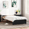 VidaXL Cadru de pat, negru, 90x200 cm, lemn masiv