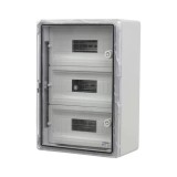 Cumpara ieftin Cutie modulara IP65 din ABS gri, usa transparenta, 3 x 15 module, 350x500x190 mm PP3116