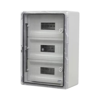 Cutie modulara IP65 din ABS gri, usa transparenta, 3 x 15 module, 350x500x190 mm PP3116 foto