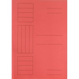 Dosar simplu carton supercolor rosu 25 buc/set