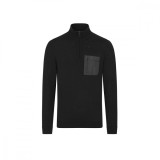 Mercedes AMG Petronas hanorac de bărbați 1/4 Zip Elevated black F1 Team 2024 - XXL