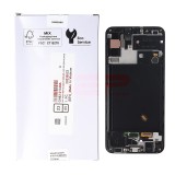 LCD+Touchscreen cu Rama Samsung Galaxy A30s / A307 BLACK Original Service Pack