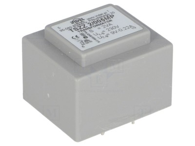 Transformator &amp;icirc;ncapsulat 2VA 230V 9V PCB foto