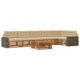 vidaXL Set de canapele de exterior 7 pcs Natural și Bej 3383461
