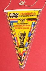 Fanion de colectie-meci fotbal OLANDA - RFG (Germania Federala) Finala Campionatului Mondial 1974