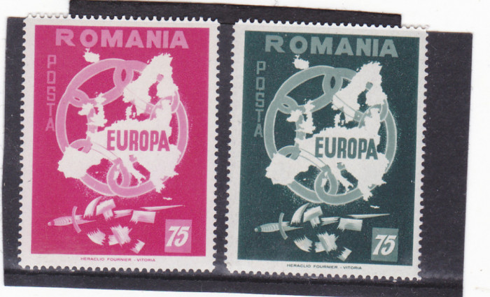 Spania/Romania, Exil romanesc, Europa 1958, dant., 1958, MNH
