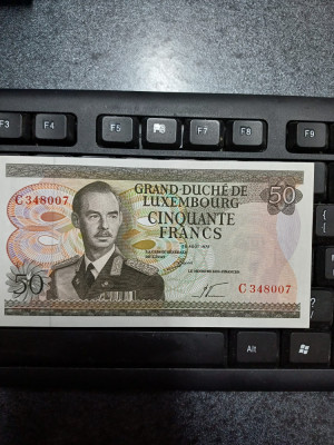 Banknota de 50 Franci Luxemburg 1972 UNC foto