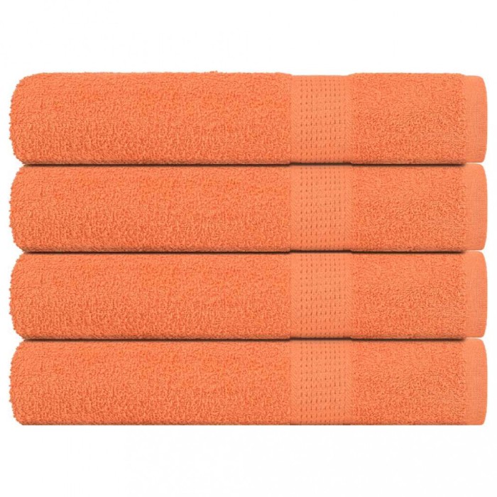 vidaXL Prosoape 4 buc Portocaliu 100x200 cm 360 g/m&sup2; 100% bumbac 136915