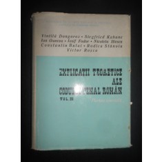 Vintila Dongoroz - Explicatii teoretice ale Codului penal roman Volumul 3