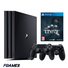 Consola Sony Playstation 4 Pro Ps4 1tb + Doua Controllere + Thief PlayStation 4, Second-Hand