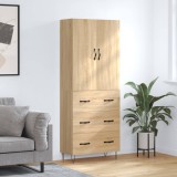 vidaXL Dulap &icirc;nalt, stejar sonoma, 69,5x34x180 cm, lemn compozit