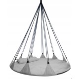 Leagan de gradina suspendat tip pat XXL Sersimo, 150 cm, gri