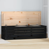 Cutie de depozitare, negru, 109x36,5x33 cm, lemn masiv de pin GartenMobel Dekor, vidaXL