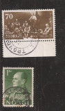 NV1 - NORVEGIA - 2 timbre diferite , stampilate , uzate 1963 -1971