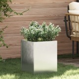 vidaXL Vază pentru Grădină Argintiu 50 x 32 x 40 cm Oțel galvanizat