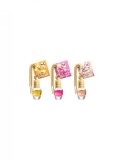 Set 3 odorizante auto in sticla cu snur si capac din lemn, aroma Vanilie, Bubble Gum si Angel, 8 ml