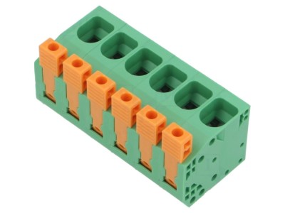 Conector regletă PCB 90&amp;deg; 10mm 6 piste foto