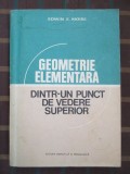 Geometrie elementara dintr-un punct de vedere superior E. Moise