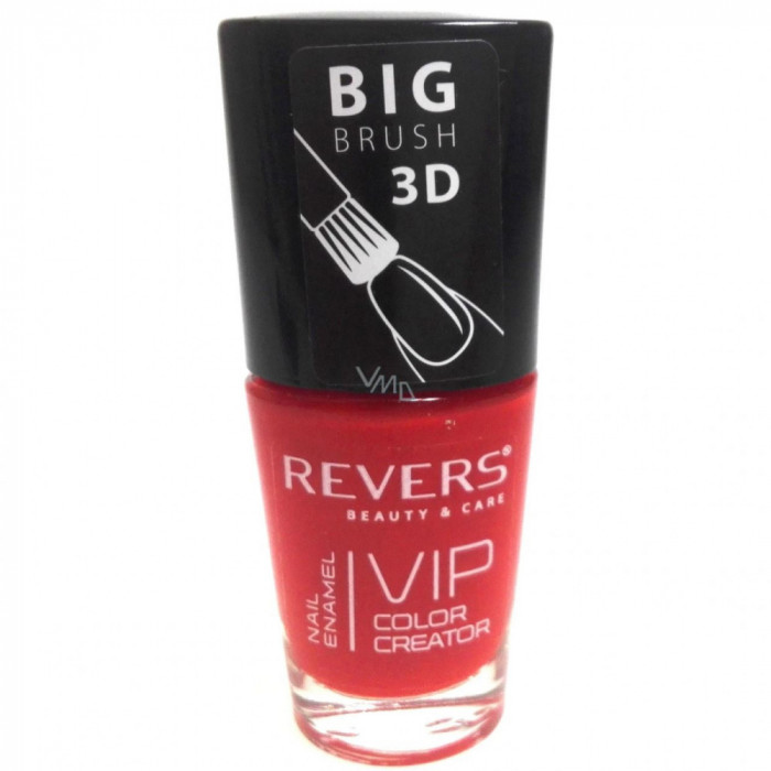 Lac de unghii Vip, 3D, Revers, rosu, 12 ml, Nr 008 - mat