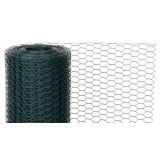 Plasa sarma hexagonala PVC verde RAL 6005, ochi 25 mm, 1x5 m