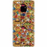 Husa silicon pentru Huawei Mate 20, Colorful Sticker Illustrations