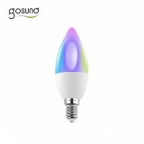Bec LED RGB Smart Gosund WB6, RGB+CW, 5W, E14, Control din aplicatie